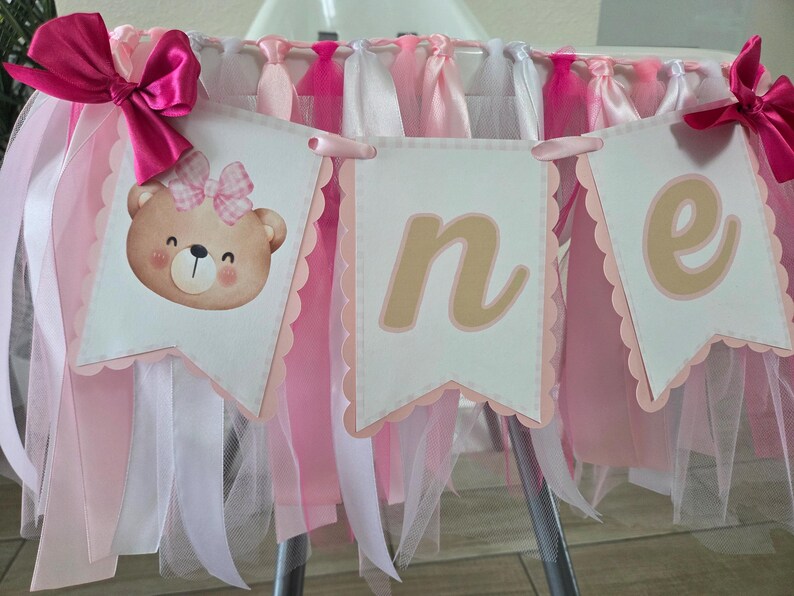 Baby Bear High Chair Banner: First Birthday Party Decor image 7