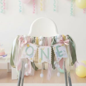 ふざけたグースのハイチェアバナー：1歳の誕生日パーティーのデコレーション 画像 5