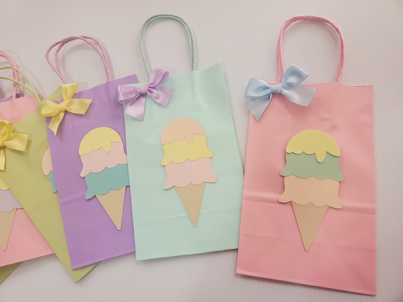 Ice Cream Favor Bags. Goody Bag. Ice Cream Party Decor. Ice Etsy
