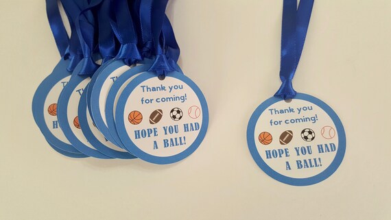Hope you had a ball. Sports Favor Tags. 12 count. Custom | Etsy