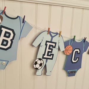 Baby Name Banner. Sports Name Banner. One Pieces. Custom Colors. All Star Baby Shower Decor.