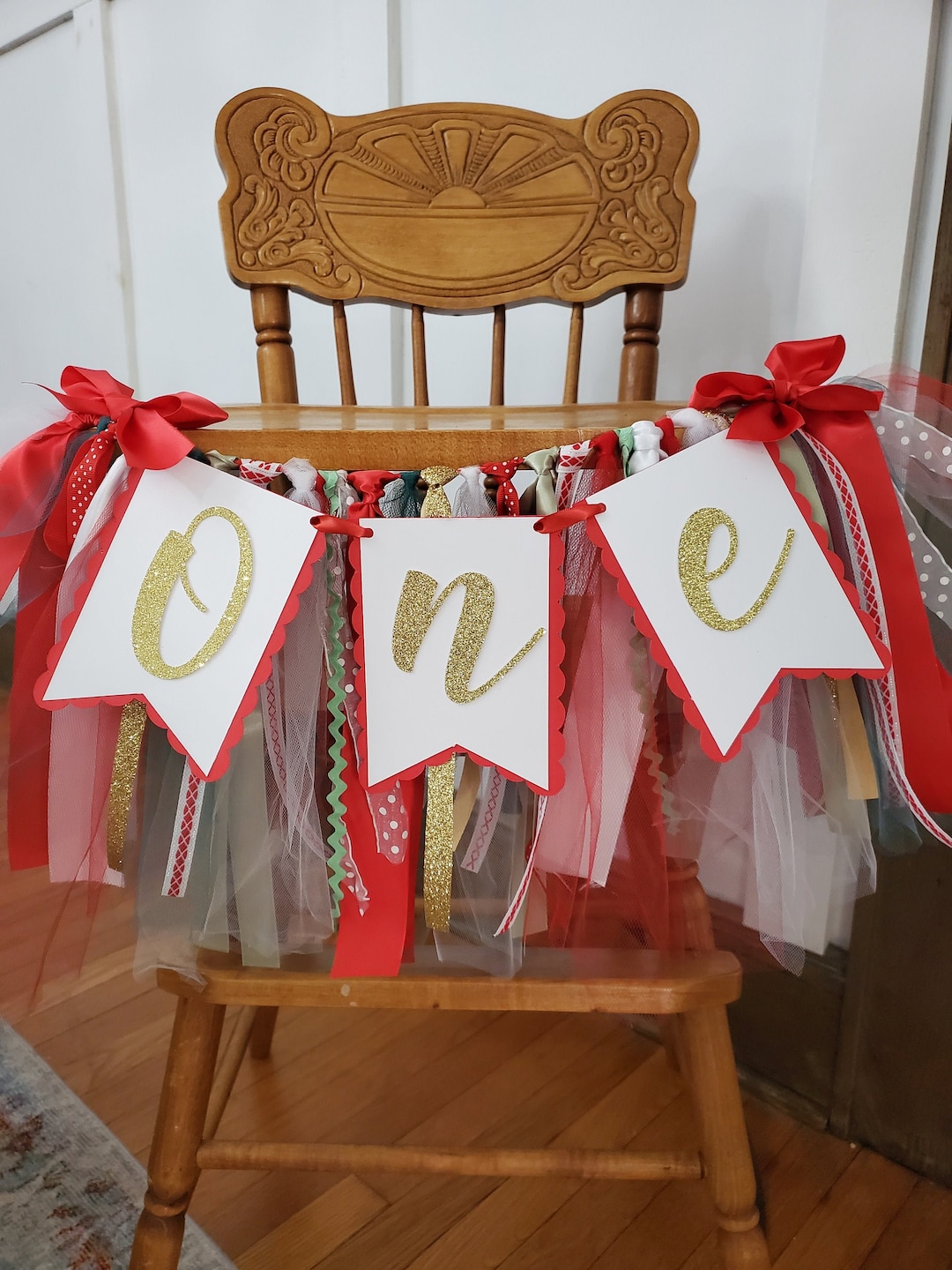 Christmas High Chair Banner. ONE Banner. First Birthday Garland ...