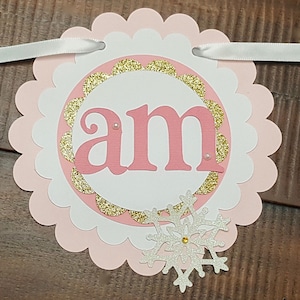 "Hochstuhl Banner ""Winter Onederland""." Ich bin Eins.  Erster Geburtstag Banner.