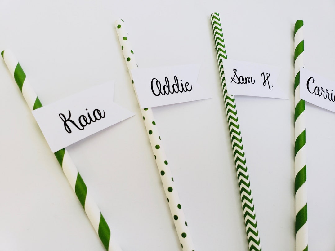 Personalized Name Straws. Set of 10. Custom Name Straws. Party - Etsy