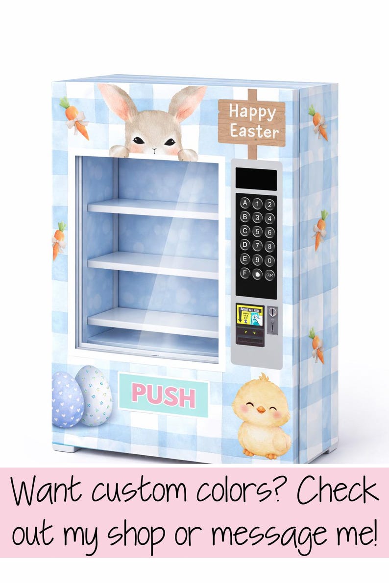 Pink Easter DIY Vending Machine Printable Kit | 16x20 Activity Vending ...