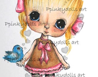 INSTANT DOWNLOAD Digital Digi Stamps..by Chrishanthi's art, have a secret''