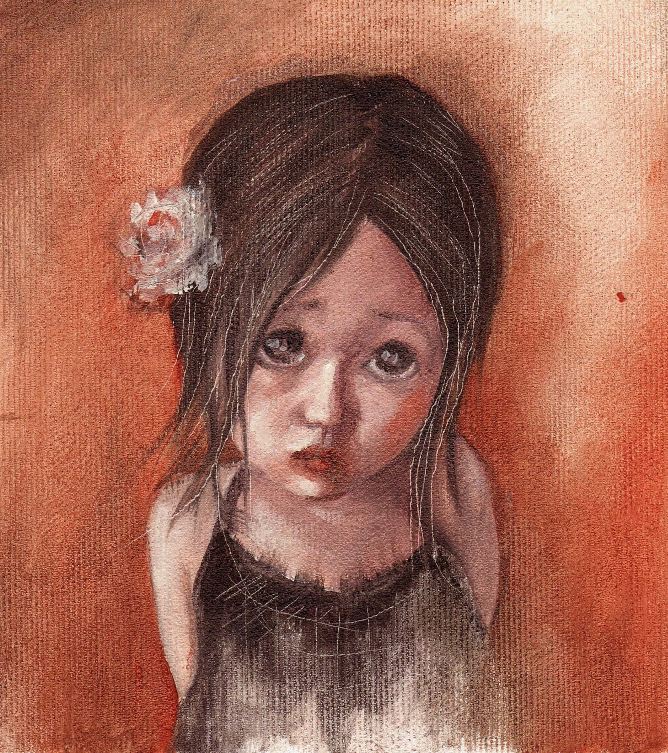 Original oil painting on cotton canvas...Dreaming OOAK Etsy