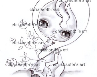 INSTANT DOWNLOAD Digital Digi Stamps..by Chrishanthi's art..Dreaming Gigi''