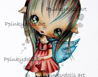 INSTANT DOWNLOAD Digital Digi Stamps..by Chrishanthi's art,Unicorn Ppinky''
