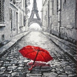 Rain in Paris Counted Cross Stitch Kit