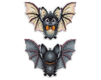 Kreuzstich-Set Mit Halloween-Hexen Auf Kunststoff-Leinwand – 4 Motive, Inkl. Material Für Anfänger & Bastelfans