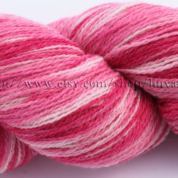 KAUNI Estonian Artistic Yarn Pink 8/2 Gradient wool yarn