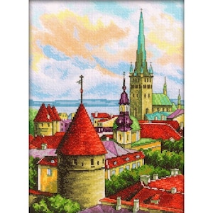 Counted Cross Stitch Kit  Towers Of Old Town  by RTO