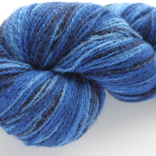 KAUNI Estonian Artistic Wool Yarn Blue II 8/2, Art Wool  Yarn for Knitting, Crochet