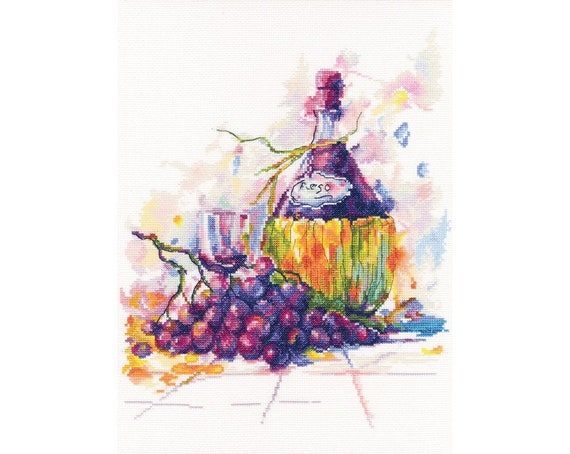 Grape wine Counted Cross Stitch Kit RTO