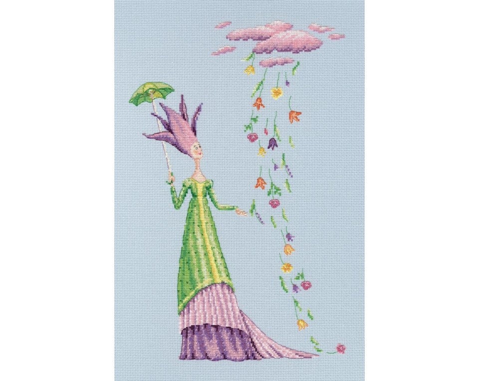 Counted Cross Stitch Kit Where the flowers live  by RTO