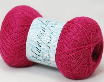 100% Wool Pink Yarn Haapsalu, Shawl Yarn, Merino Wool, Cobweb Merino Wool Yarn, Lace Knitting Yarn.