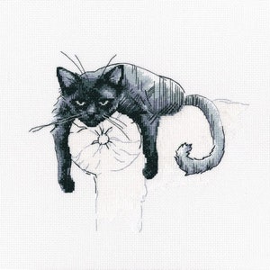 Counted Cross Stitch Kit Among Black Cats   by RTO