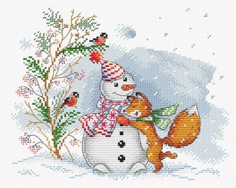 Warm Friendship Counted Cross Stitch Kit  Cute Fox