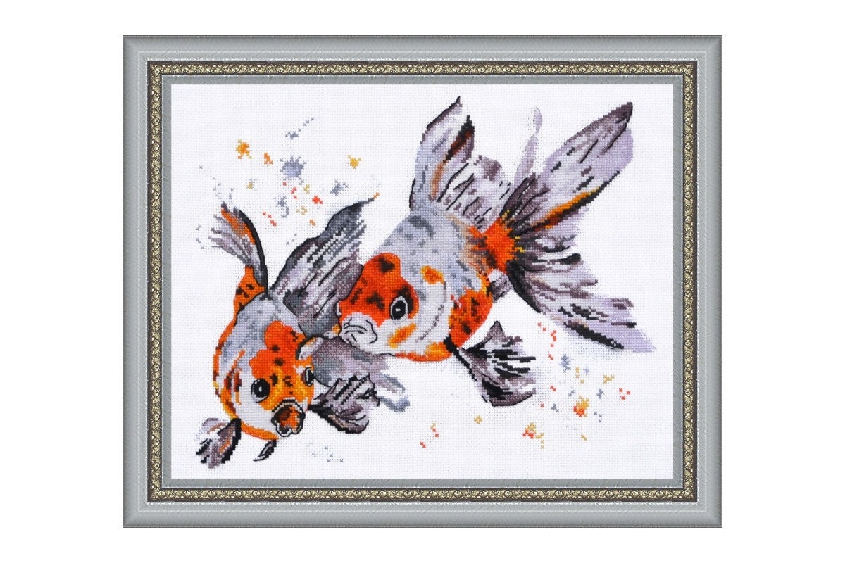 Veiltails Fish Counted Cross Stitch Kit, Oven