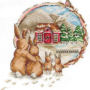 New Dwelling Counted Cross Stitch Kit,  Andriana N-29 - hare family