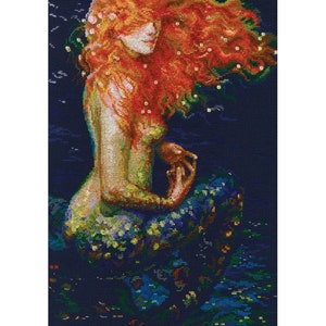 Counted Cross Stitch Kit  Red Mermaid  M596 by RTO