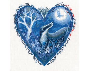 Counted Cross Stitch Kit The Friendship  M608 by RTO Badger and Butterfly