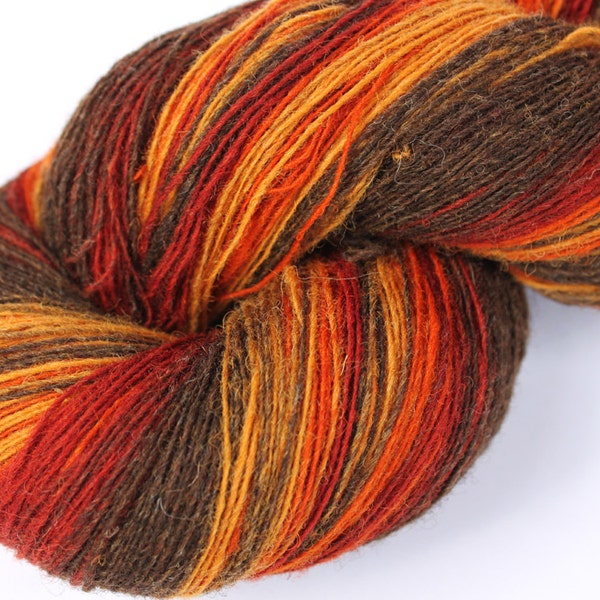 KAUNI Estonian Artistic Wool Yarn Rusty  8/1,  Laceweight Art Wool Yarn for Knitting, Crochet, Gradient Wool Yarn