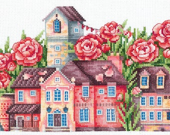 Country of Peonies Counted Cross Stitch Kit