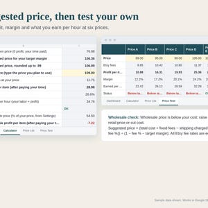 Berekening van de prijs van een kerstkrans met behulp van een spreadsheet, kostenberekening voor een kerstkrans, kosten voor decoratief gaas, lint en decoratieprikkers, controle van de verzenddoos, Google Sheets Excel afbeelding 3