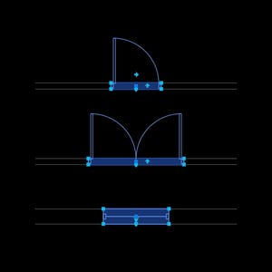 AutoCAD Dynamic Blocks – Single & Double Swing Door + Window (Metric) + Manuals