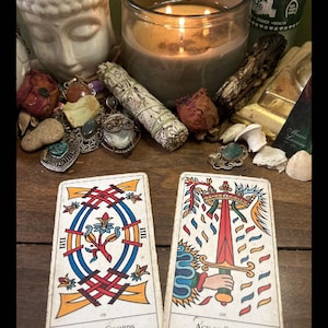 2 LECTURE DE CARTES Psychic Tarot réel vrai honnête destin garanti âme soeur argent flammes jumelles romance passé présent futur clairvoyante vie carrière