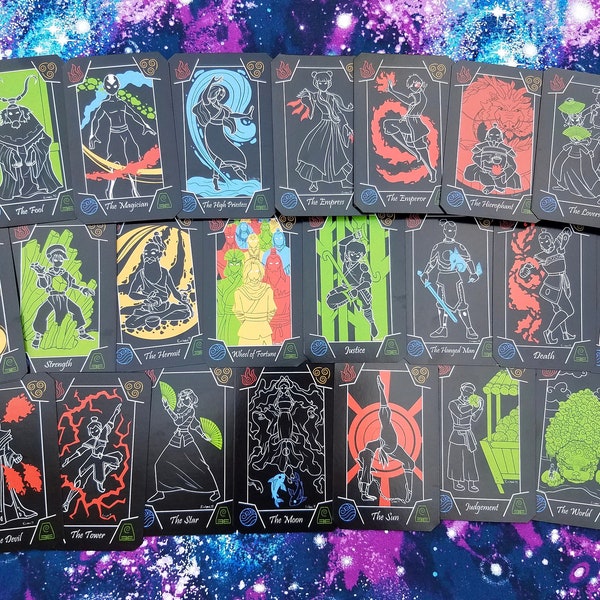 ATLA Tarot Card Set || 22 Avatar: The Last Airbender Tarot Cards || Major Arcana Tarot Card Series