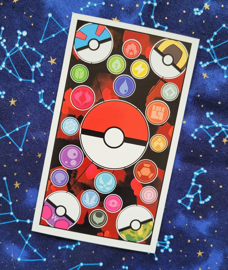 Pokémon Tarot Card Set 22 Pokemon Tarot Cards Major Etsy