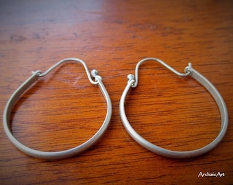 Sterling Silver Hoop Earrings Minimal Modern Classic Gypset Resort Boho Chic