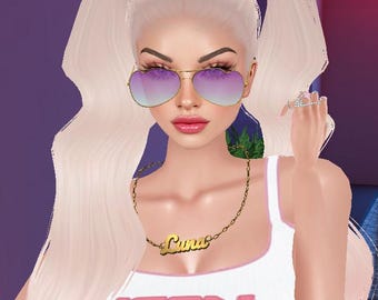 Custom IMVU Name Necklace Gift, Personalized Avatar Jewelry in Gold, Silver or Rose Gold