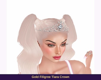 IMVU Jewelry & Crown Creator Pack, 7 Files: Necklaces, Earrings, Tiaras, Elven Diadem | Mesh + Textures | Instant Download