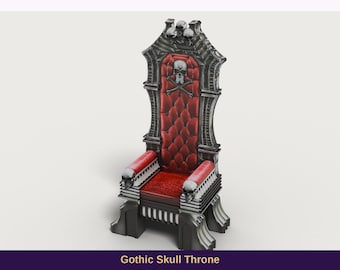 IMVU & Gothic Furniture Creator Pack, 5 Files: Red Queen Throne, Skull Throne, Baroque Chair, Gothic Table | Download