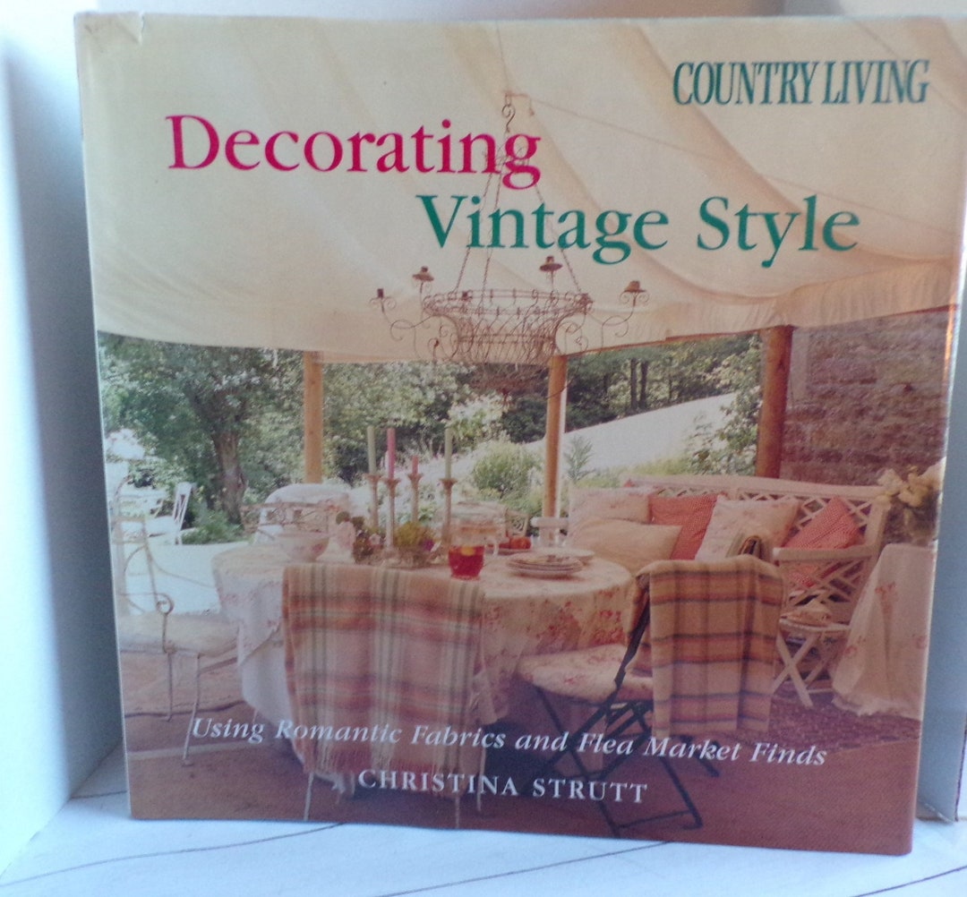 Decorating Vintage Style Hard Cover Book Country Living Using Etsy