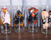 LOONEY TUNES Pepsi 1973 Warner Bros. Inc. Collector Series Glasses