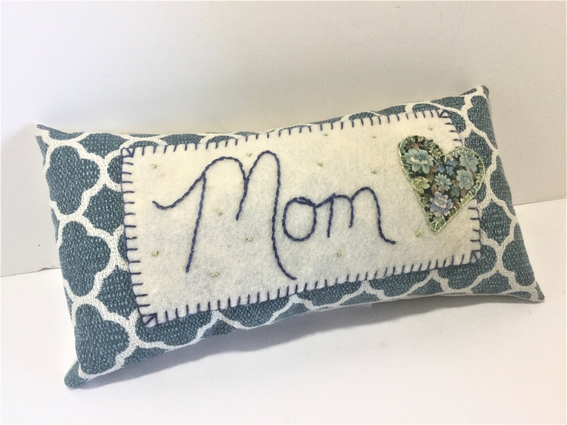 Decorative Pillow Gift for Mom Unique Handmade Upholstery Etsy