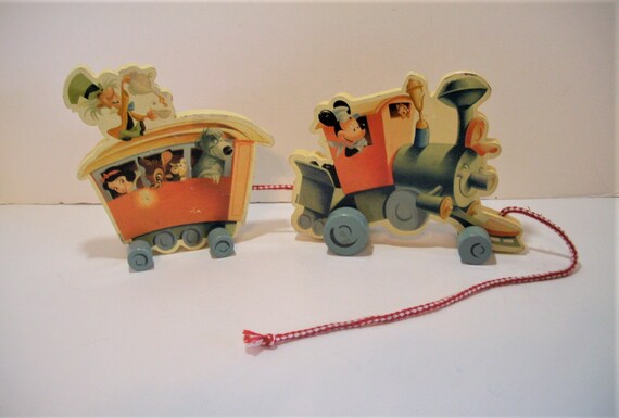vintage wooden pull toys