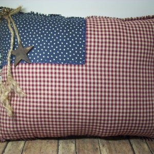 Pillow Fourth of July Primitive American Cushion Early American Style Pillow Veterans Handmade USA Independence Day, Veterans Day,