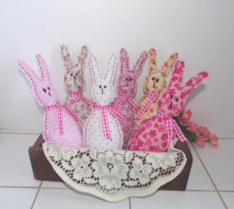 Handcrafted Fabric Easter Bunnies, Bunny Rabbits, Easter Decor - Etsy