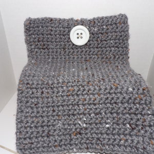 I Pad Cover Handmade Crochet Tablet Cover Gray Wool