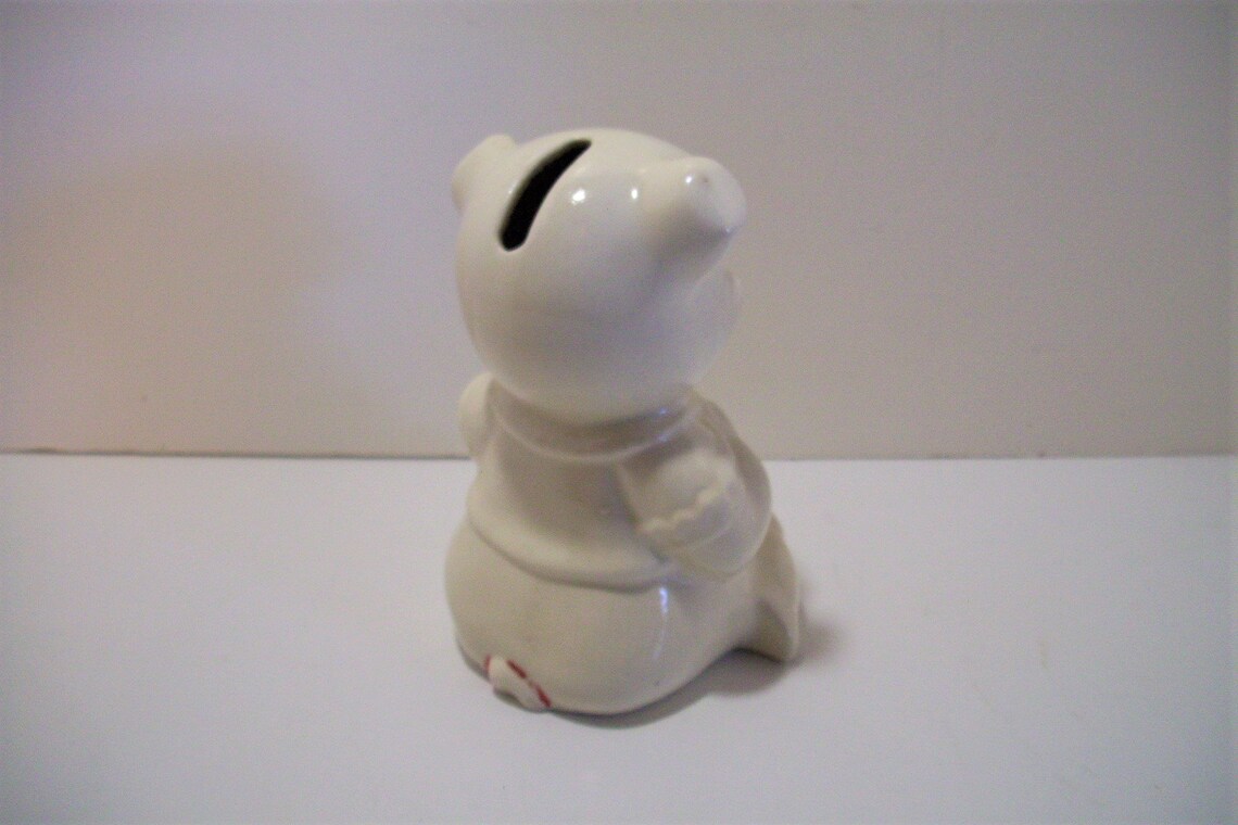 Vintage Piggy Bank American Bisque Pig Coin Bank Home Decor Etsy