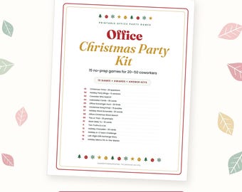 Office Holiday Party Games Printable for Large Groups, Company Christmas Party Activities, Coworker Icebreakers, Prize Awards, Instant PDF