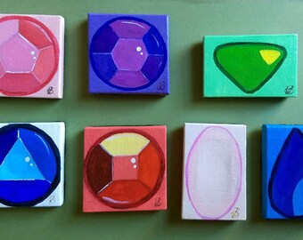 Steven Universe Crystal Gems Mini Canvas Magnets