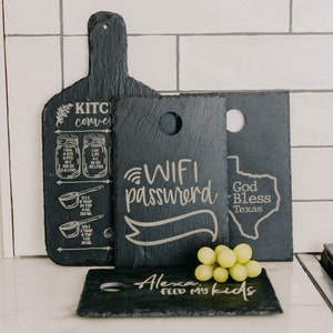 Wifi Password, Cutting board, christmas gift, charcuterie board, wedding gift, corporate gift, slate cutting board