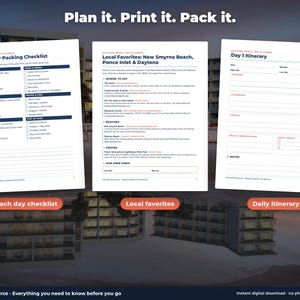 Daytona Beach Trip Planner + Beach Day Checklist, Printable PDF, Florida Vacation Itinerary, Packing List, Budget Tracker Bild 3